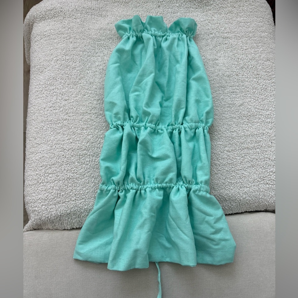 fenareta open-back linen top in sky